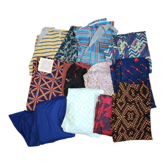 Lularoe Lot of 12 Tops Dress Womens Size S Small Irma Carly Randy Colorful Comfy - Picture 1 of 13